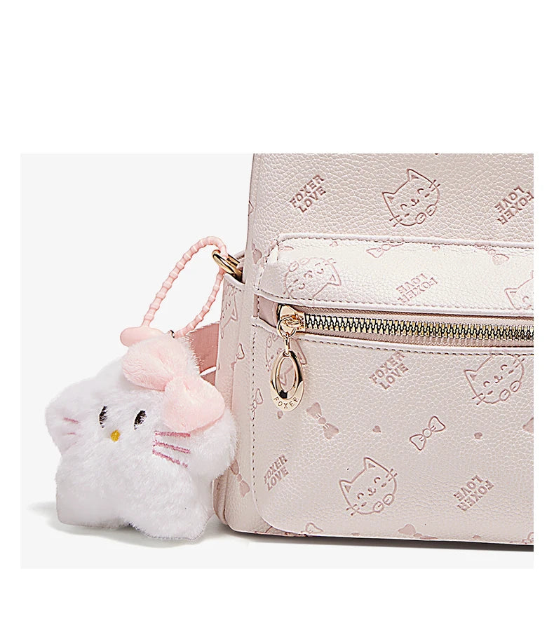 FOXER Brand PVC Leather Backpack Cute Embossing 2026 New Design Large Capacity School Bag Women's Fashion Travel Bags