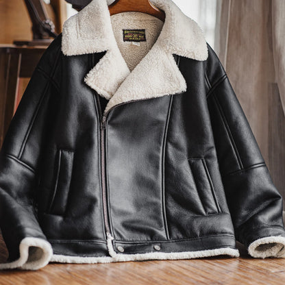 MADEN G1 Sherpa-Lined Flight Jacket | Black