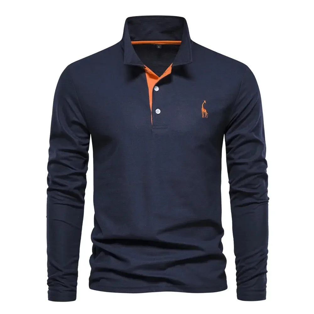 AIOPESON Men's Deer Embroidery Polo Shirts - ShopHub
