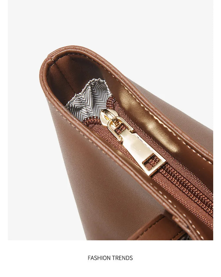 FOXER Lady's Shoulder Bag Split Leather Soft Fabric 2026 New Casual Large Capacity Women Tote Bag Commute Travel Bag All-match