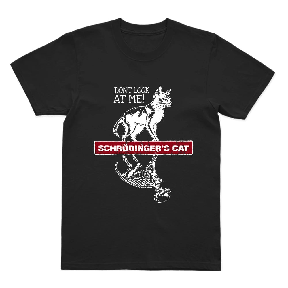 COOLMIND Schrödinger's Cat Graphic Cotton T-Shirt