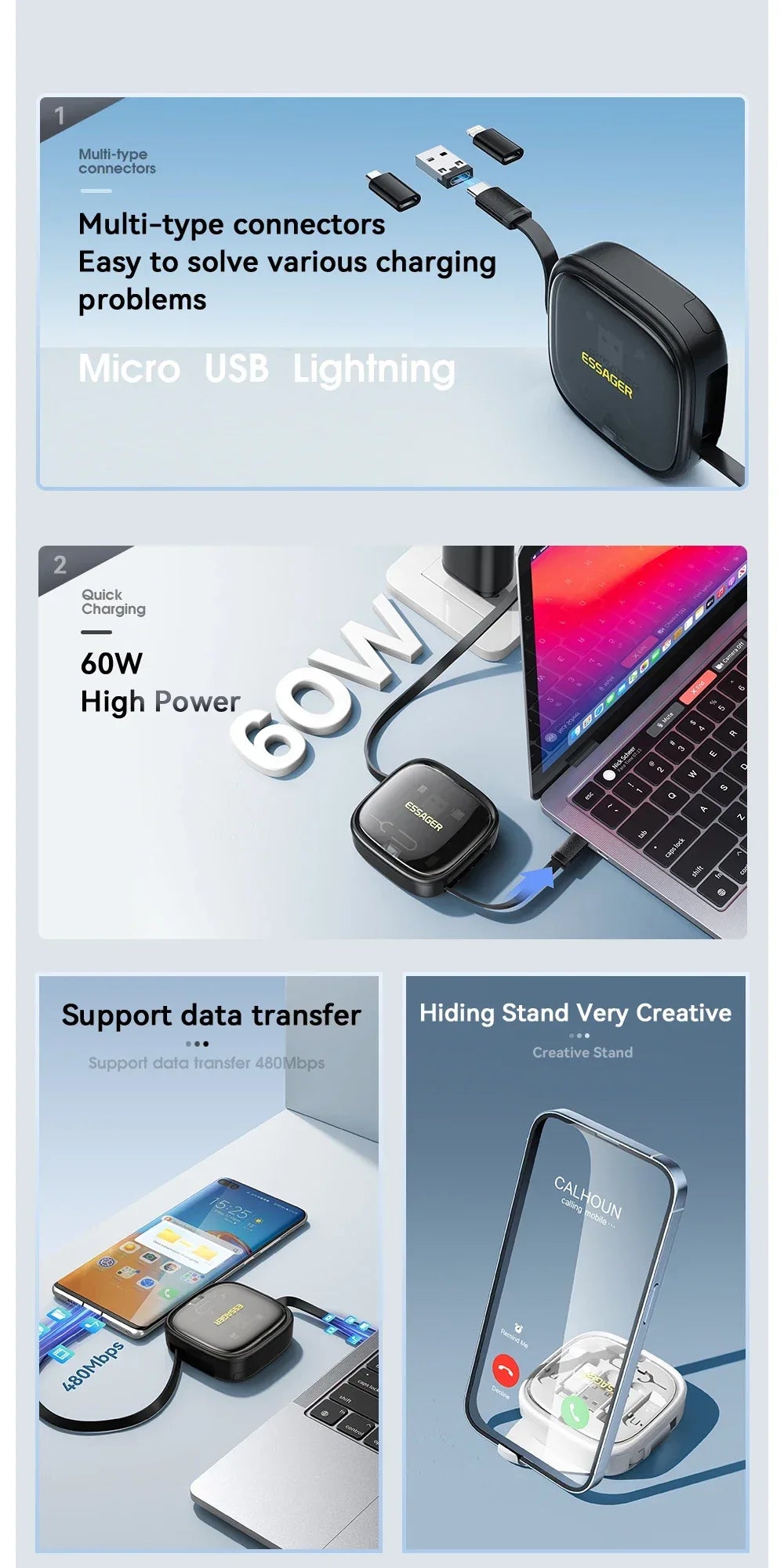 Essager USB C to Type C Cable - ShopHub