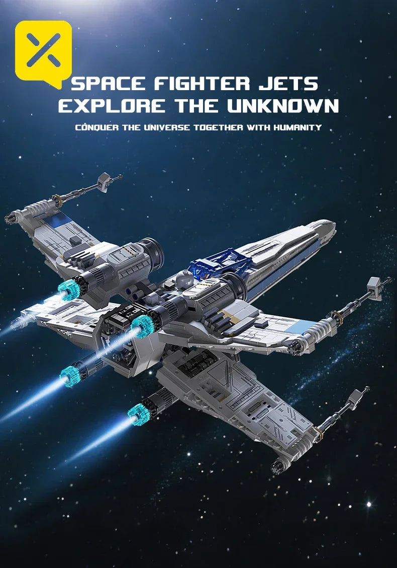 TOYLINX Space Fighter Jet DIY Model With 1271PCS - ShopHub