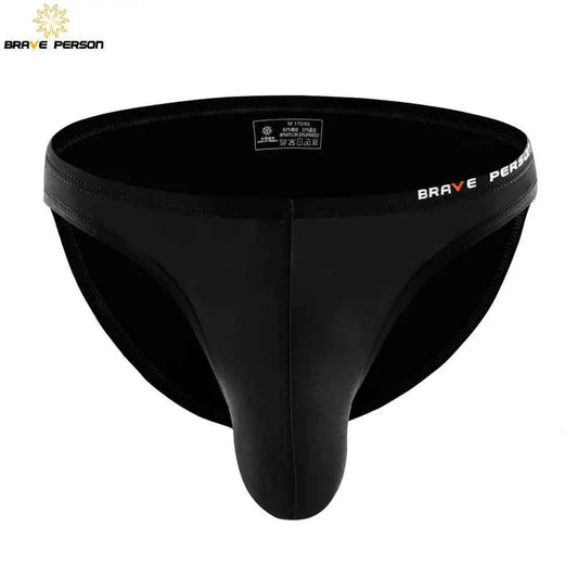BRAVE PERSON Sexy Men's Underwear Big Penis Pouch Briefs Bikini Nylon Underpants