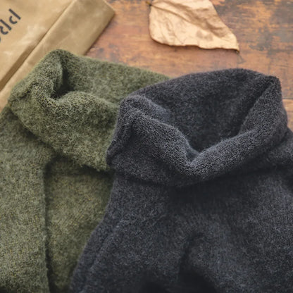 MADEN Patch-Detail Turtleneck Sweater