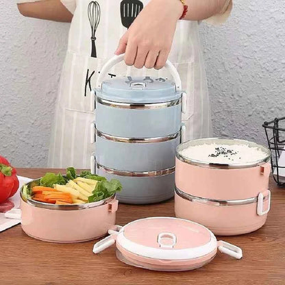 Stainless Steel Bento Box - Large Capacity Multi-Layer Food Container | Portable Lunch Box for Home & Office