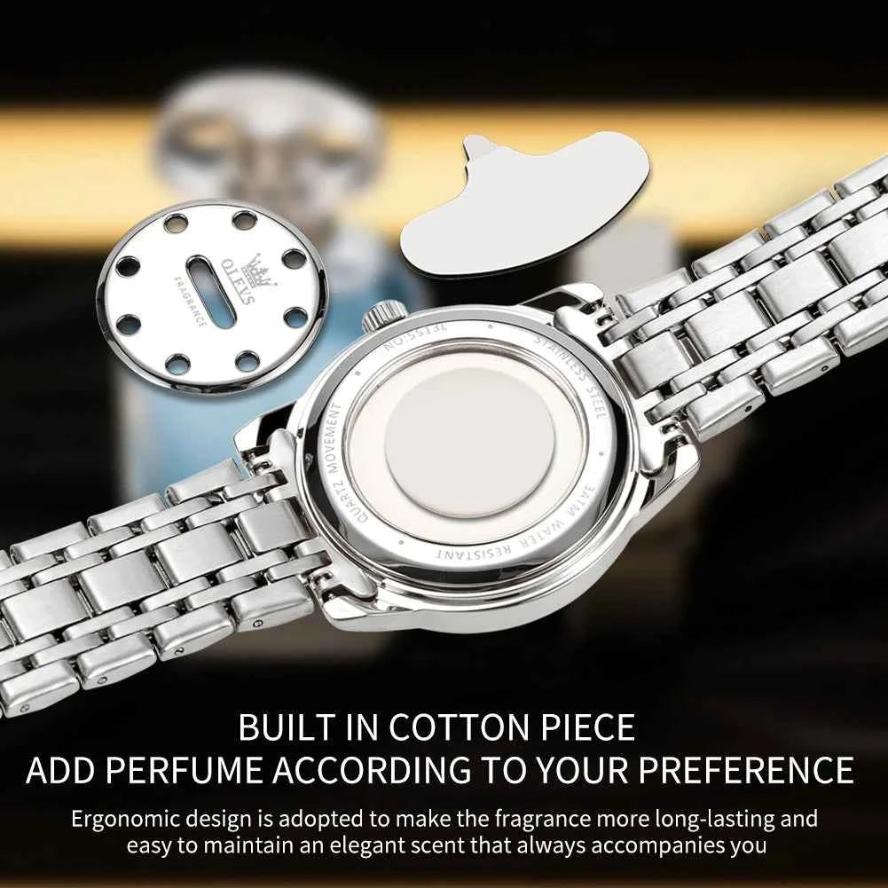 OLEVS 5513X Watch - Original Quartz Waterproof Luminous Watch with Zircon Scale, Perfect Gift for Men & Women in a Beautiful Box