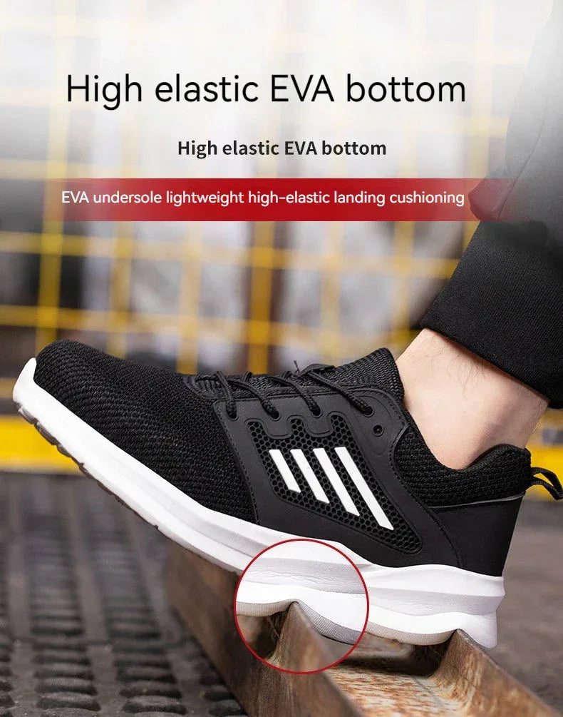 Unisex Durable Safety Work Shoes With Steel Toes & Anti-puncture Features - ShopHub