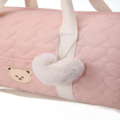 Large Capacity Mommy Bag Travel Tote Bag for Women Baby Diaper Bag Floral Print Multifunctional Crossbody Bag