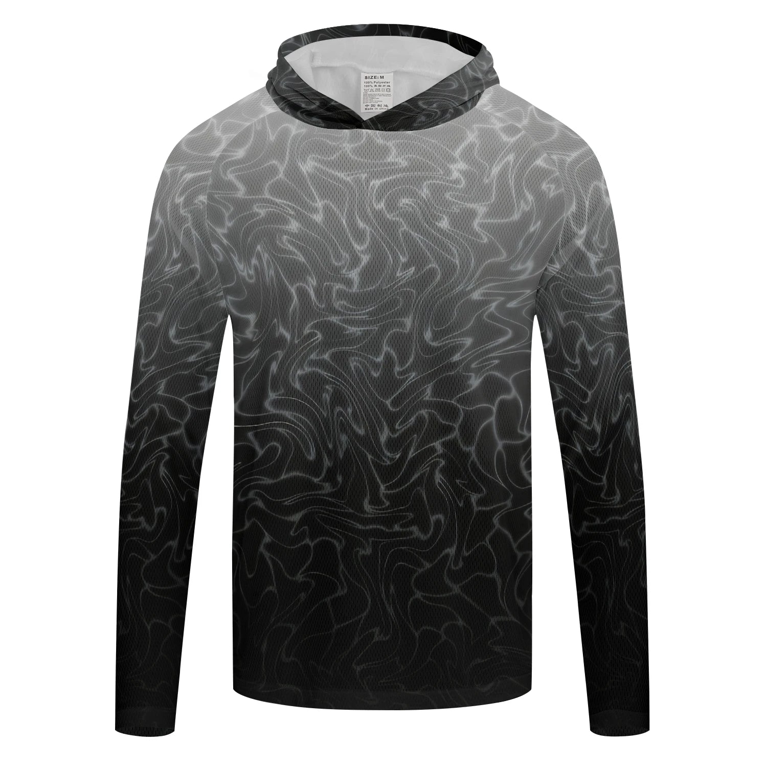 Men's Long Sleeve Fishing Shirt with Hoodie