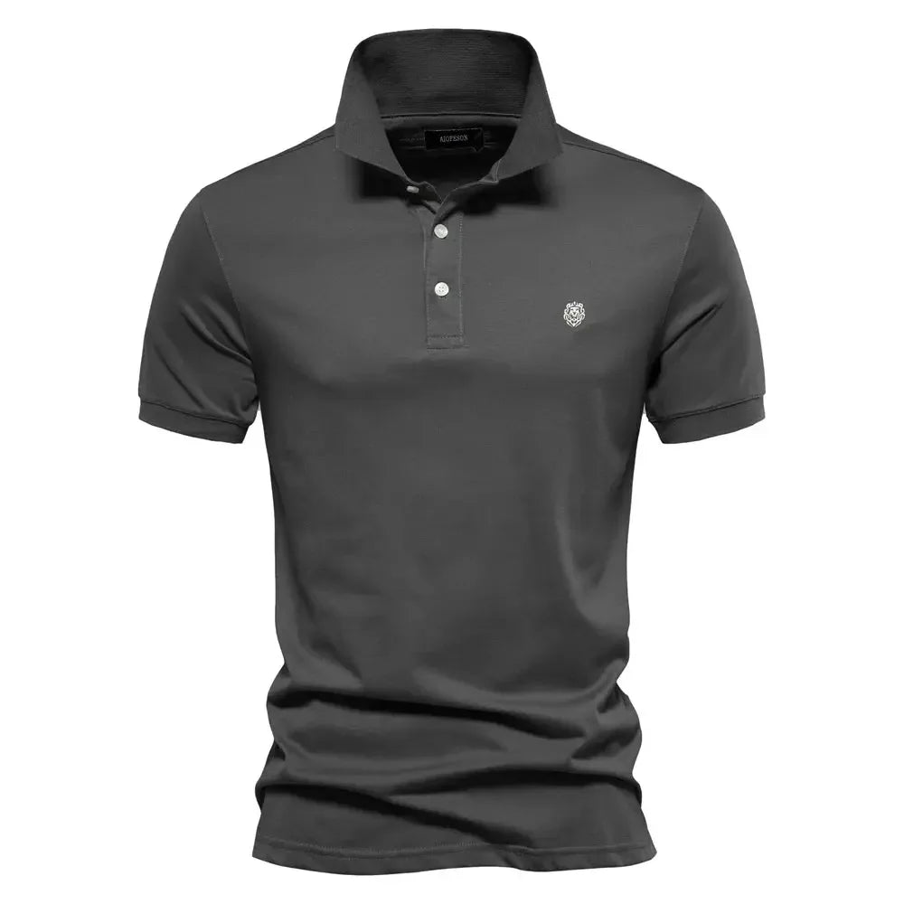 AIOPESON's 100% Cotton Embroidery Polo Shirts - ShopHub
