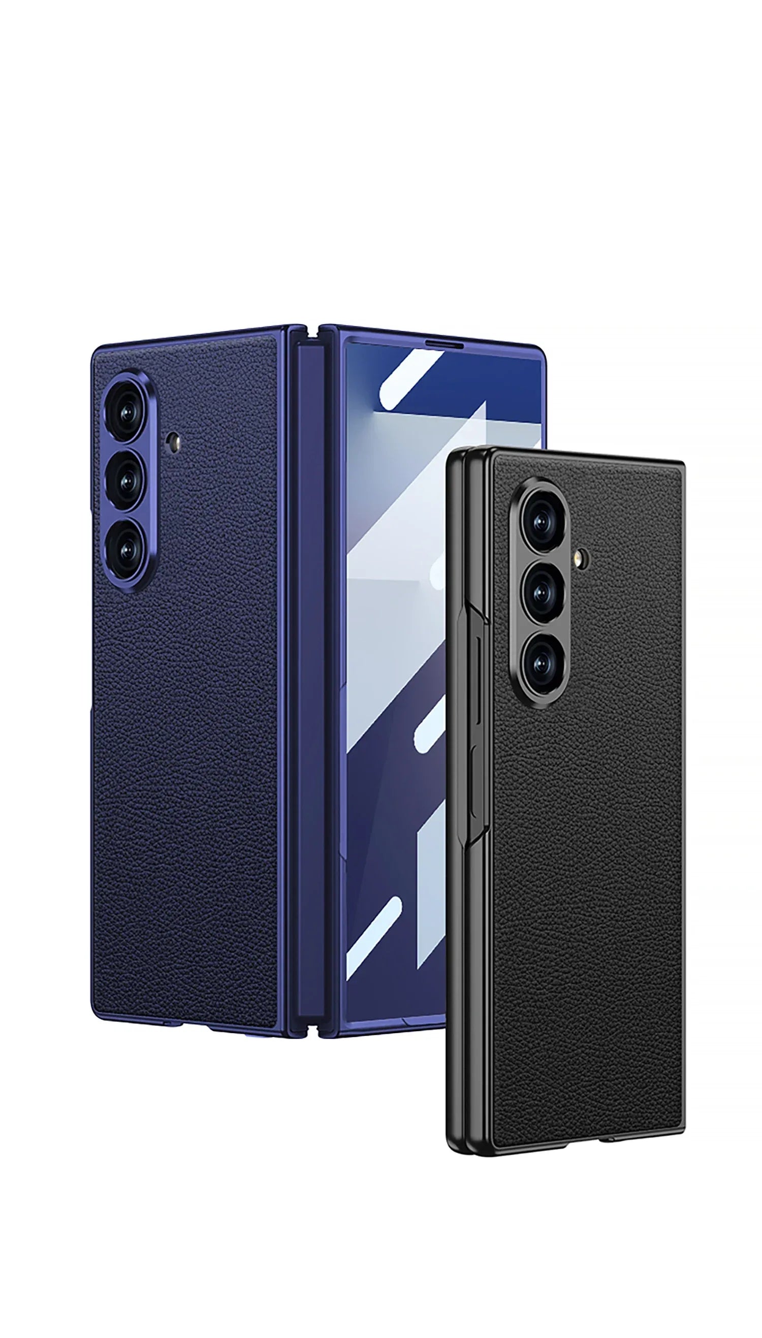 Luxury Plain PU Leather Case for Samsung Galaxy Z Fold 7 - ShopHub