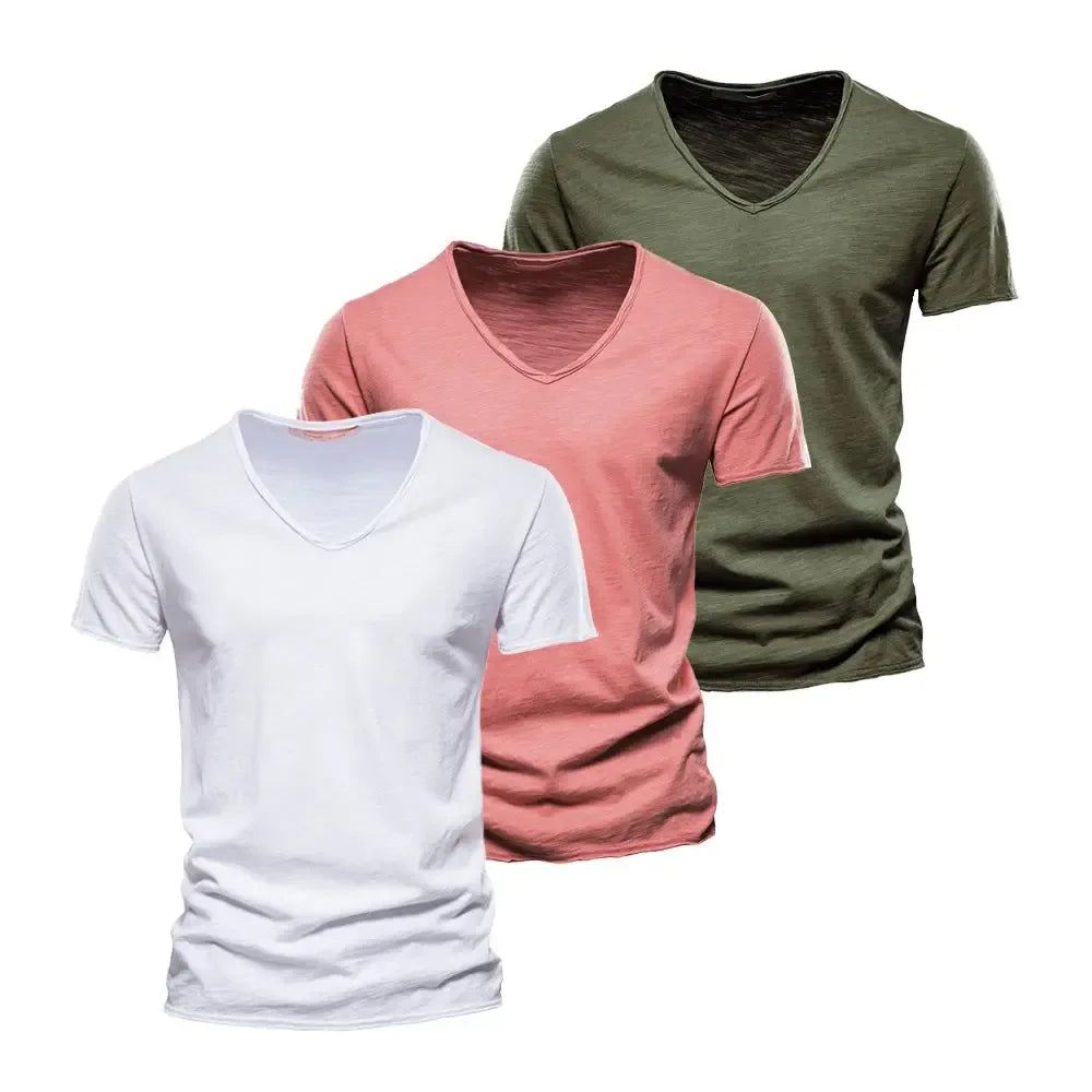 AIOPESON 3 Pack of 100% Cotton Men's T-Shirts - ShopHub