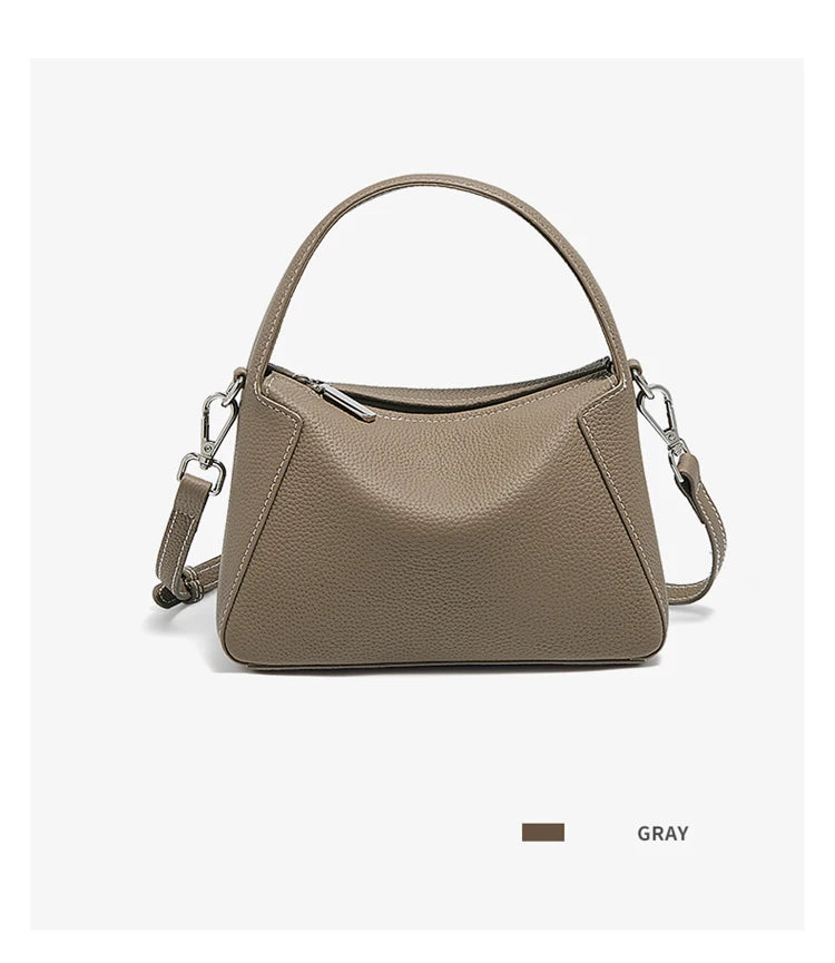 FOXER Lady's Handbag Cow Leather Shoulder Bag Small Size Crossbody Minimalist Style Bag Commute Work High Quality