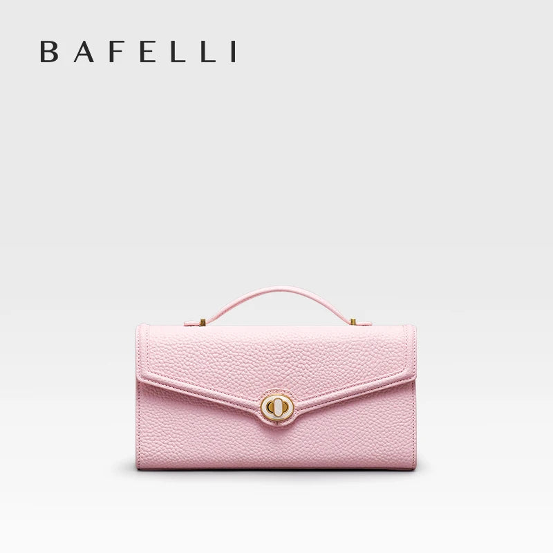 BAFELLI 2026 NEW WOMEN'S HANDBAG LEATHER WALLET PARTY SHOULDER DRESS PURSE LUXURY DESIGNER BRAND FEMALE EVENING BAGS CLUTCHES