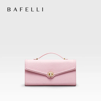 BAFELLI 2026 NEW WOMEN'S HANDBAG LEATHER WALLET PARTY SHOULDER DRESS PURSE LUXURY DESIGNER BRAND FEMALE EVENING BAGS CLUTCHES
