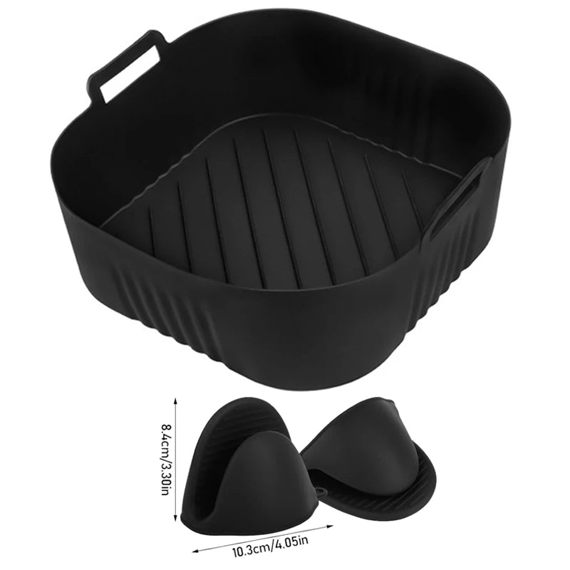 Premium 23cm Silicone Air Fryer Basket Liner for Ninja 180,Cosori 5.5L/6L/6.1L, Phi Series 2000 6.2L Na230