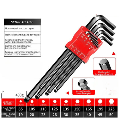 Allen Hex Wrench Screwdriver Set with Sleeve (5 different models available) Habicare