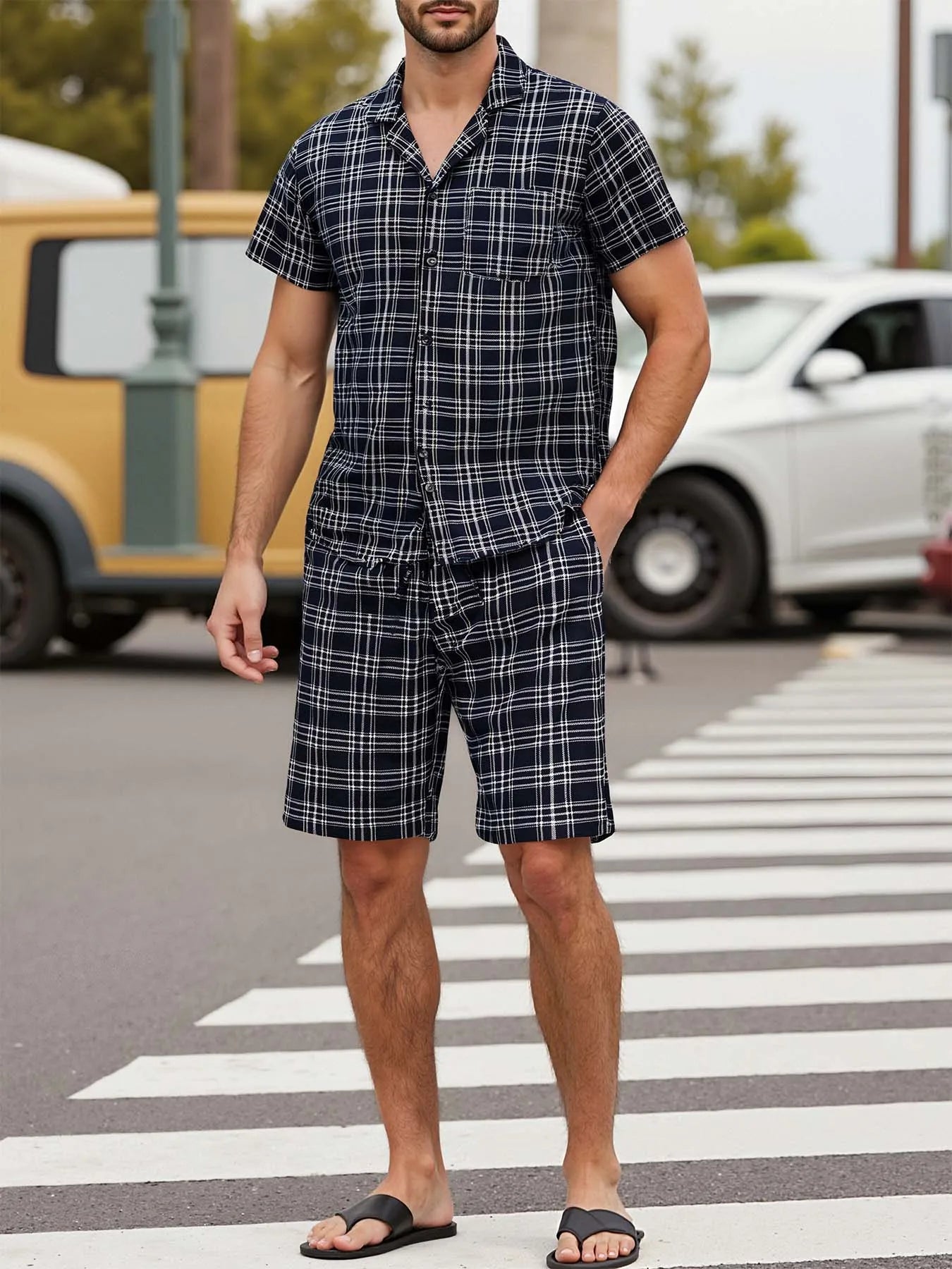 Mens Short Sleeve Pajama Set - Ultimate Comfort for Relaxing Nights