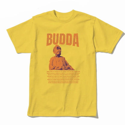 COOLMIND U0003 Buddha Statue Graphic Cotton Tee