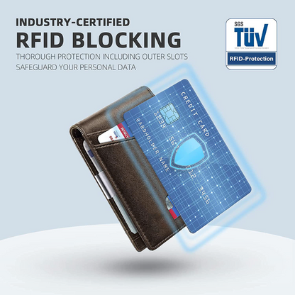 Rfid Microfier Leather Men's Luxury Wallets