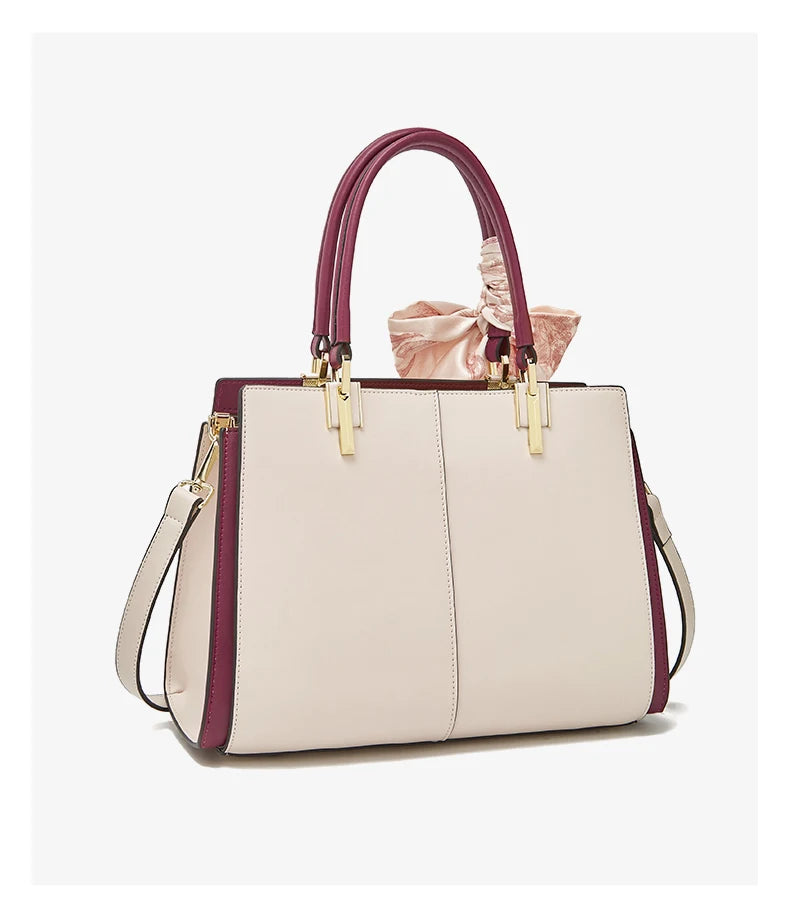 FOXER Split Leather Large Tote Handbag
