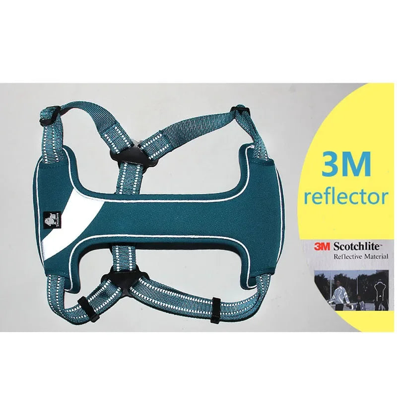 Truelove Adjustable Easy on Dog Pet Harness Outdoor Adventure 3M Reflective Dog Halter Protective Nylon Walking Dog Harness Vest