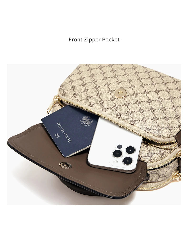 FOXER Lady's Shoulder Bag PVC Leather Casual Handbag Vintage Female Crossbody Bag Fashion Commute Boston Bag