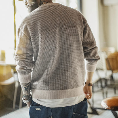 MADEN Vintage Grey Crew-Neck Sweater