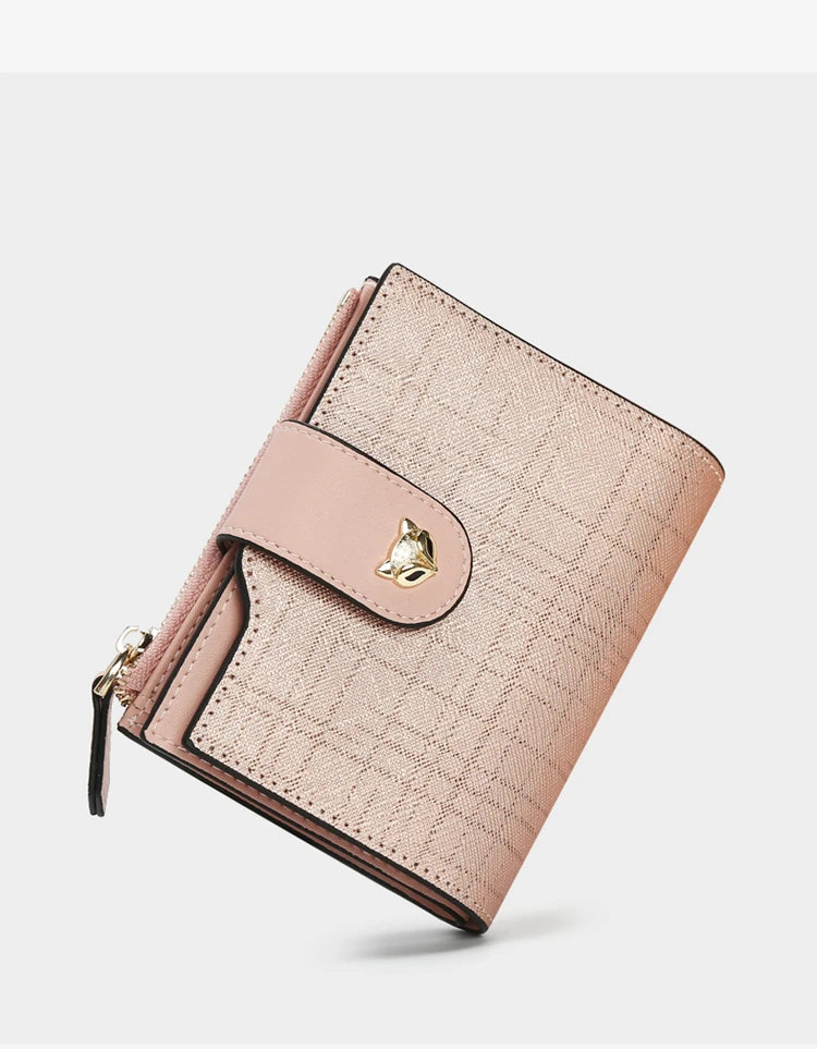 FOXER Cowhide Leather Women's Short Wallet