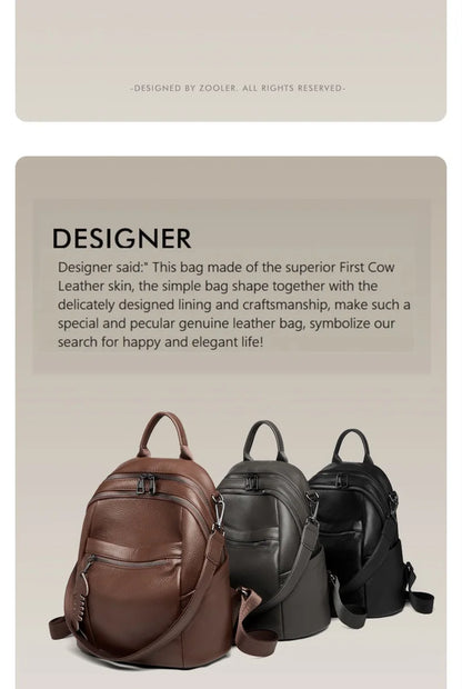 ZOOLER 100% Real Leather Backpack