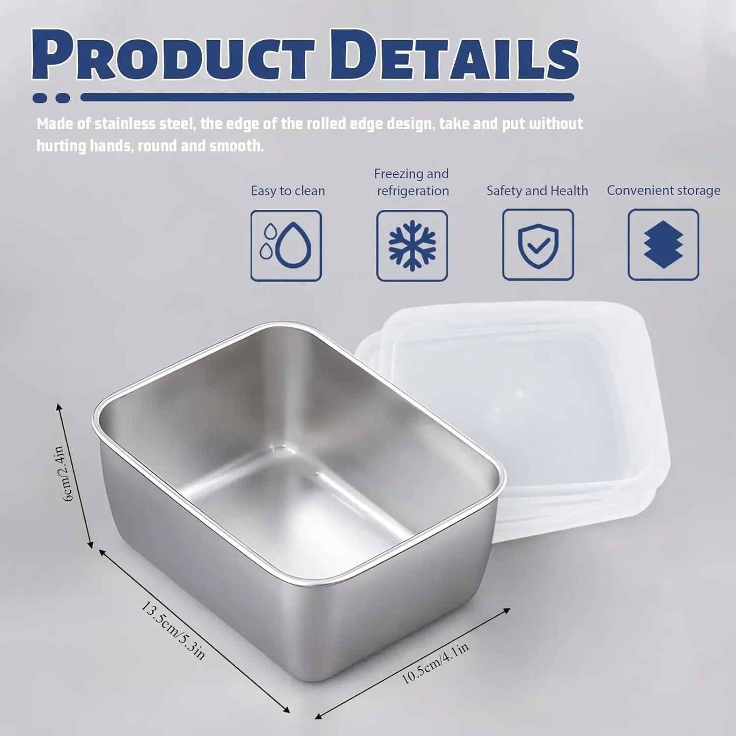 Stainless Steel Food Storage Container with Lid