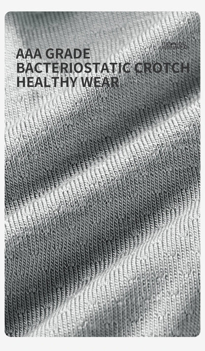 MIIOW Men's Breathable Underwear Set - Ice Silk Mesh Antibacterial Cotton Crotch Seamless Boxers
