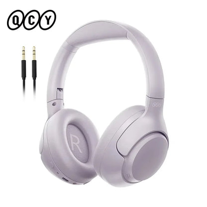 QCY H3 Wireless Headphones with Hybrid Active Noise Cancellation and 60Hrs Playtime, Hi-Res Audio, Bluetooth 5.4 Over Ear Design