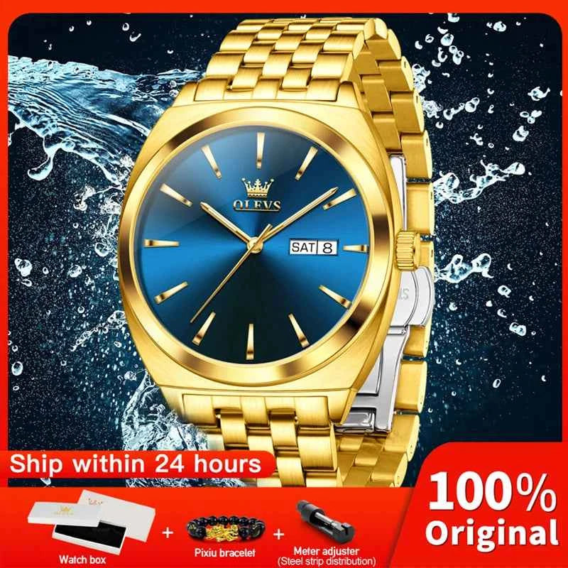 OLEVS 6730 Luxury Automatic Watch - Original Waterproof Mechanical Wristwatch with Luminous Calendar and Gift Box