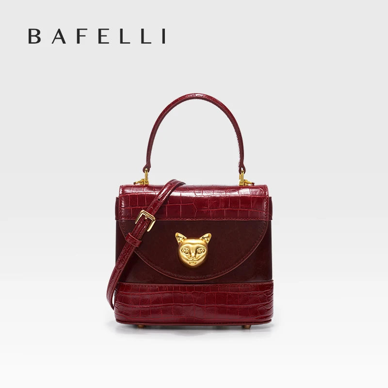 BAFELLI Animal-Print Leather Flap Crossbody