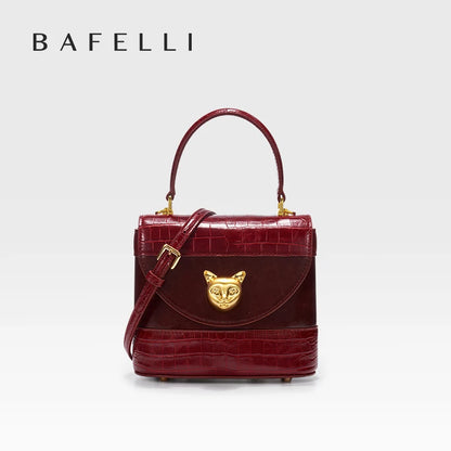 BAFELLI Animal-Print Leather Flap Crossbody