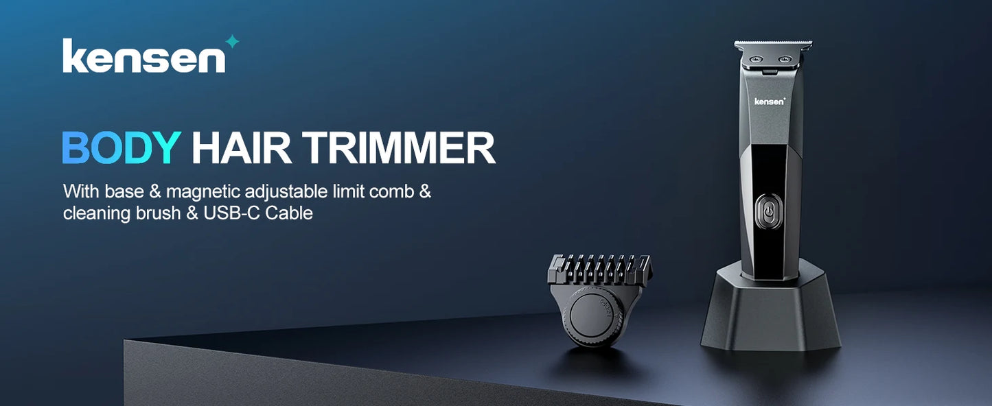 Kensen S25 Electric Trimmer - Adjustable Men's Razor Hair Cutting Machine and Beard Trimmer