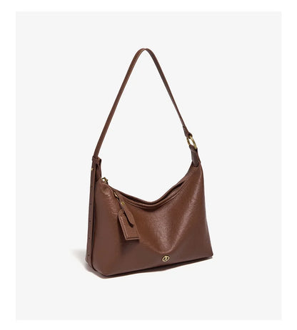FOXER Genuine Leather Hobo Bag Lady Vintage Commuter Shoulder Bag Large Capacity Soft Leather Women Underarm Bag For Daily