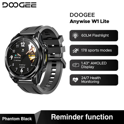 DOOGEE Anywise W1 Lite AMOLED Fitness Smartwatch