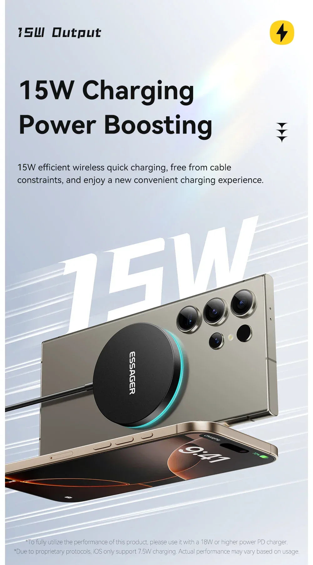 Essager 15W Magnetic Wireless Charger - ShopHub