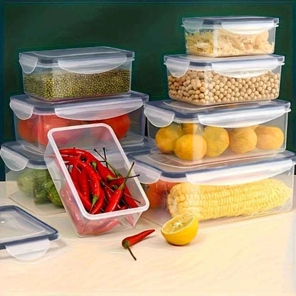 Set BPA-Free Airtight Food Containers with Locking Lids - Microwave/Freezer Safe PP Plastic Storage for Dry Goods/Fruit/Veggies