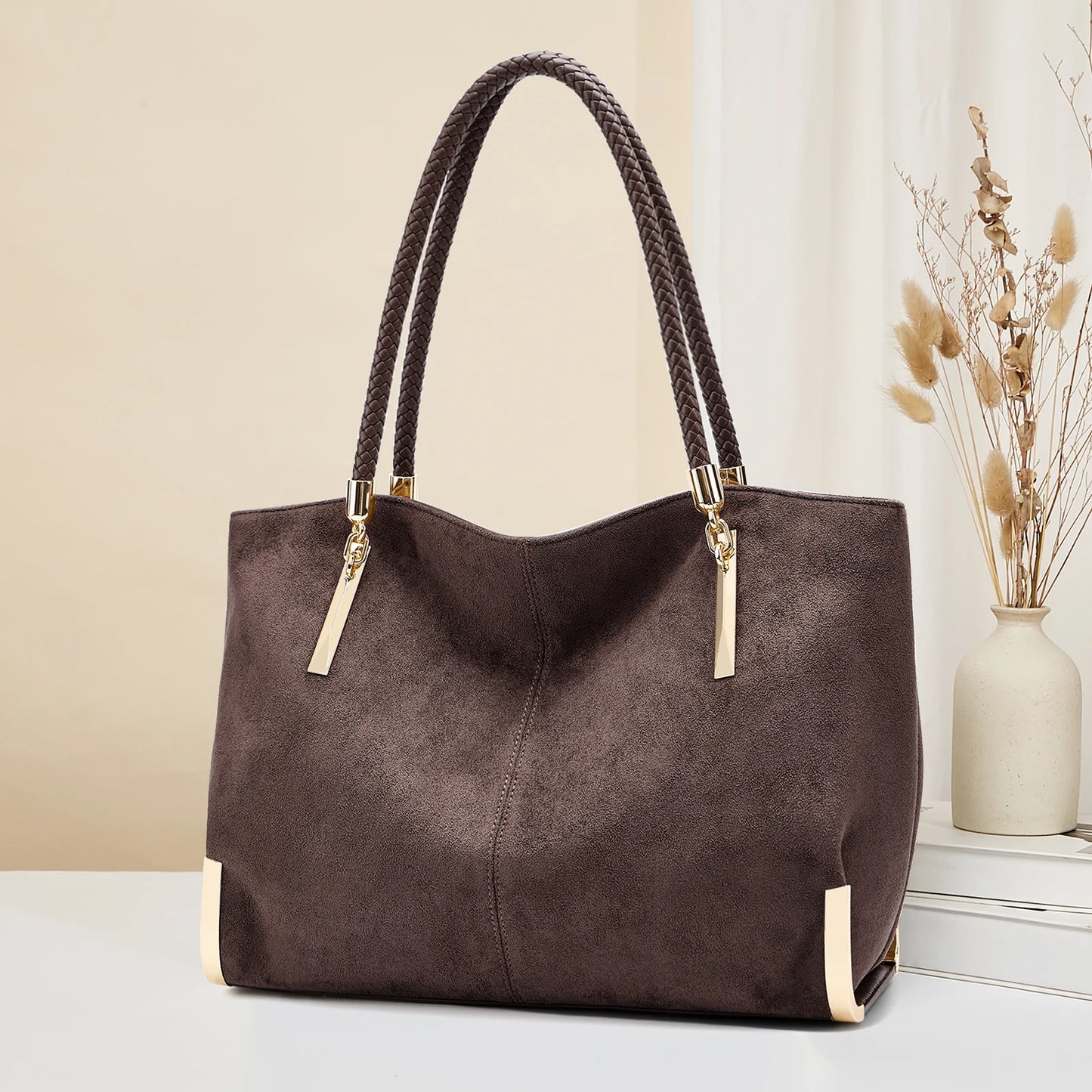 FOXER Vintage Suede Shoulder Bag