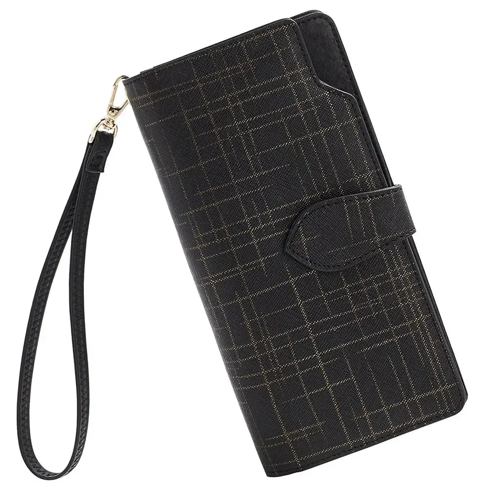 FOXER Women's Cowhide Leather Long Bifold Wallet