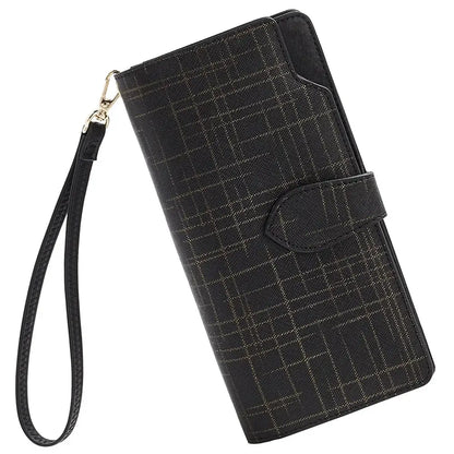 FOXER Women's Cowhide Leather Long Bifold Wallet