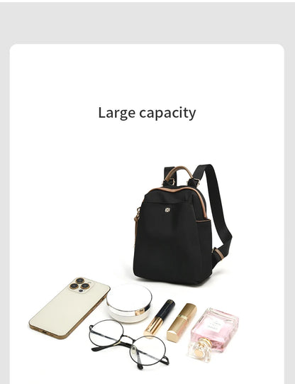 FOXER 2026 New Women's Backpack Soft Cloth Lady Fashion Shoulder Bag Lightweight Anti-theft Large Capacity Commuter Travel Bag