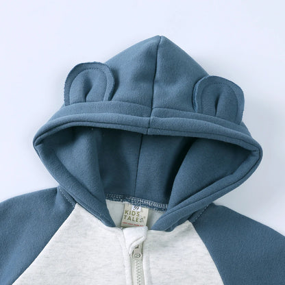Kids Tales Little Roamer Cotton-Blend Hooded Zip Baby Romper