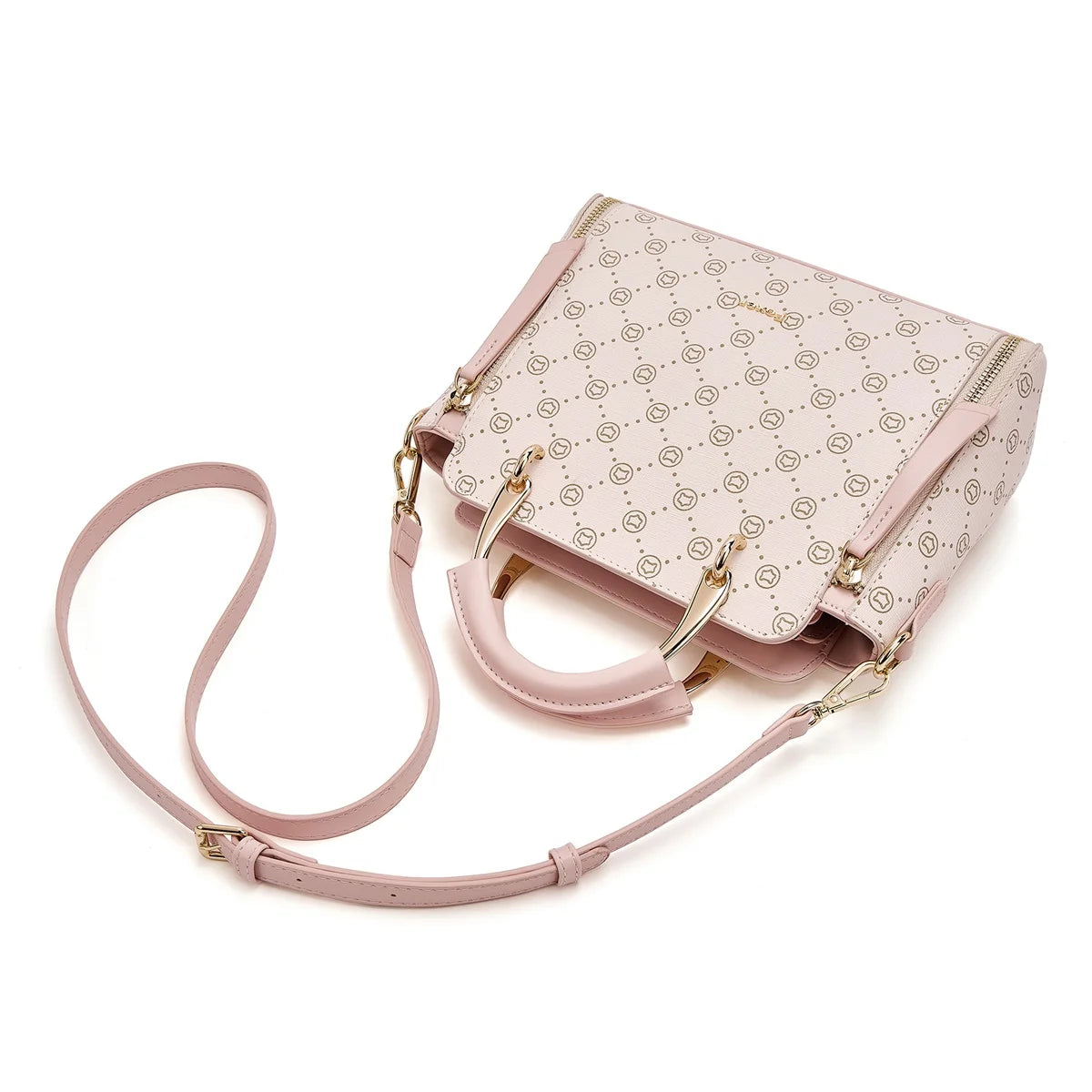 FOXER Vintage Leather Women Handbag Classic Top‑Handle Tote Bag PVC Leather Large Capacity Shoulder Bag Ladies Crossbody Purse