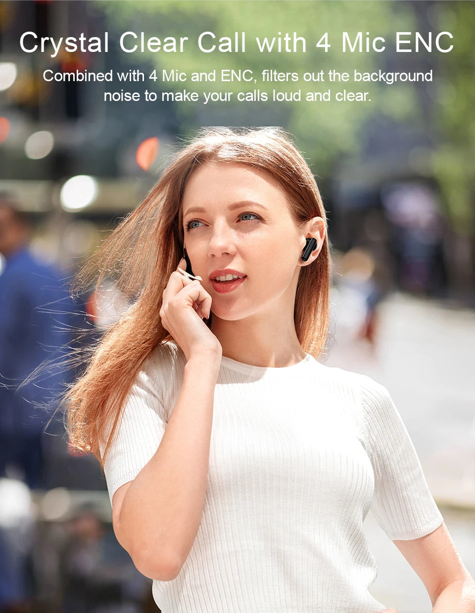 QCY T13 ANC Wireless Earphones Bluetooth 5.3 with 28dB Active Noise Cancellation and 4 Mics ENC for Low Latency TWS Experience - ShopHub
