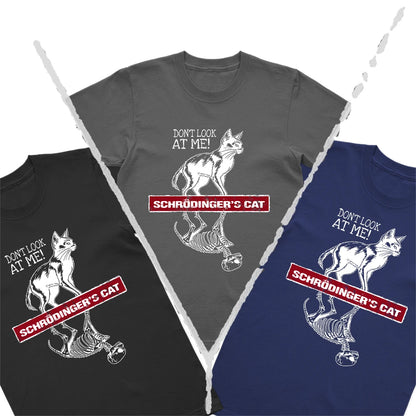 COOLMIND Schrödinger's Cat Graphic Cotton T-Shirt